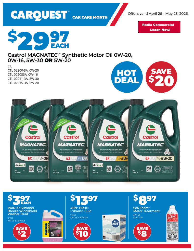 Carquest retail flyer valid until May 23 in Amherstburg ontario for all car care products and vehicle cleaning products
